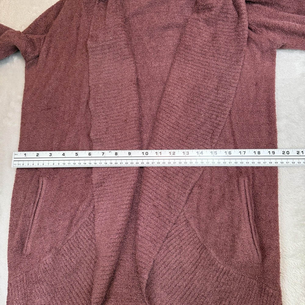 Barefoot Dreams Cardigan Sweater Womens XS/S Berry CozyChic Lite Knit Open - Picture 10 of 12
